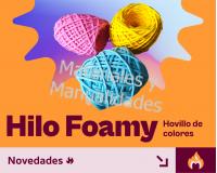 Hovillo de hilo de goma eva foami Espuma de colores para decorar